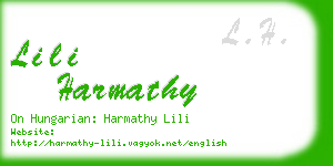 lili harmathy business card